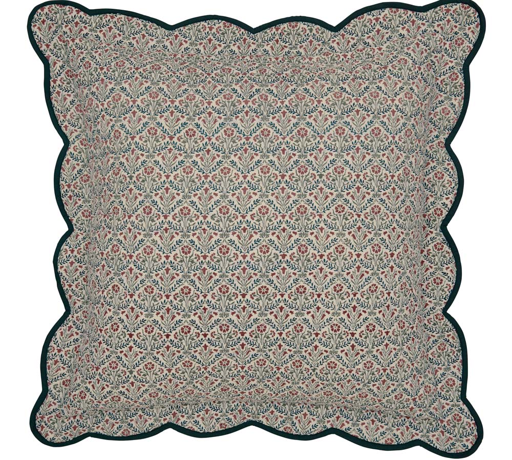 Brophy Embroidery Green Pillow Sham